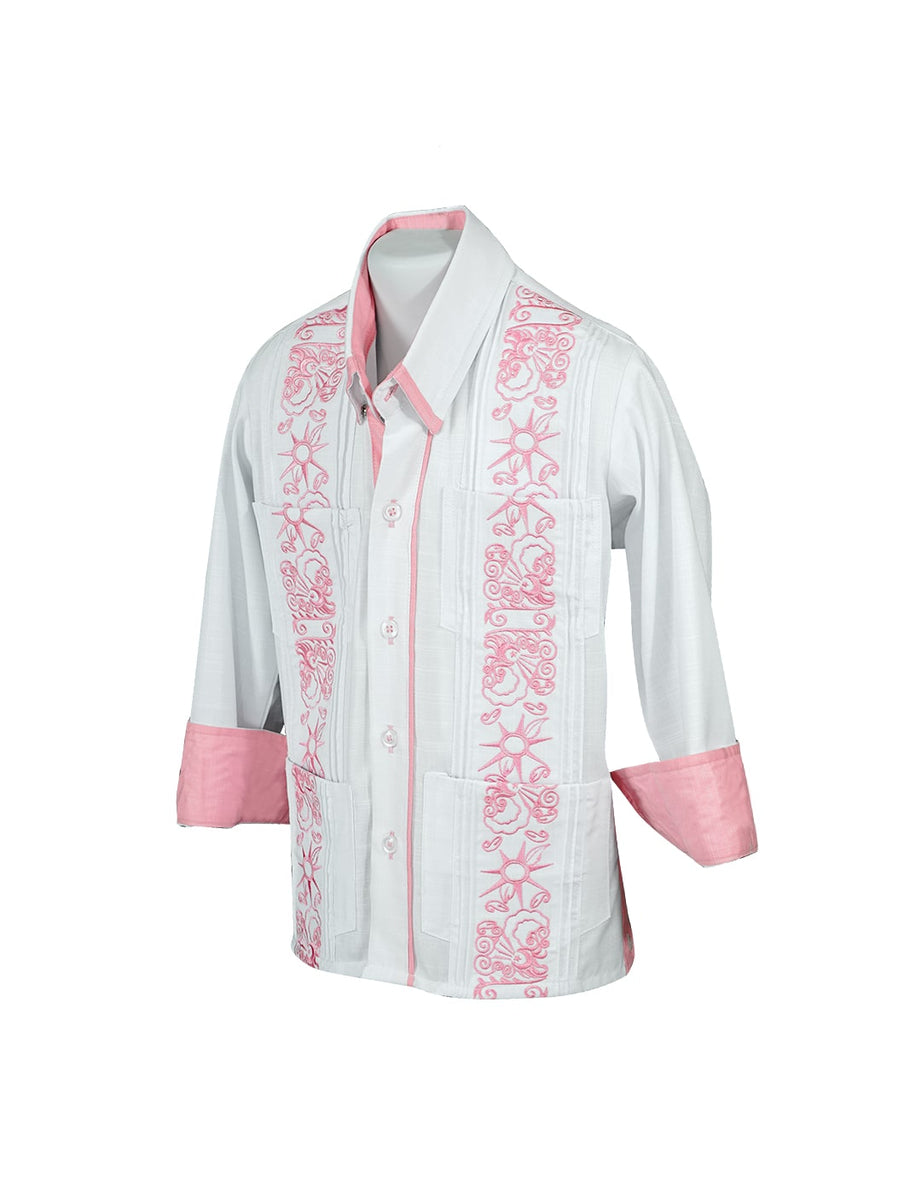 Y.A.BERA Clothing Modern Guayaberas Amor de La Isla Guayabera S