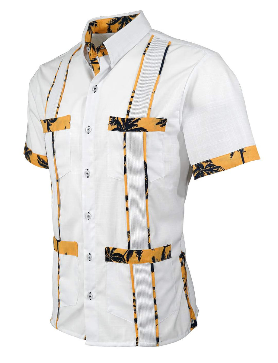 Y.A.BERA Clothing Modern Guayaberas Amor de La Isla Guayabera S