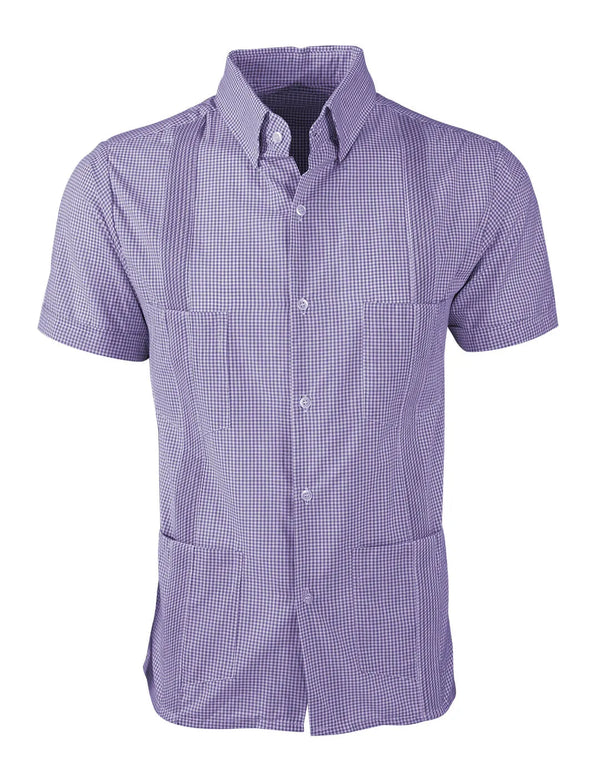 Guingán Clásico Lavender Guayabera