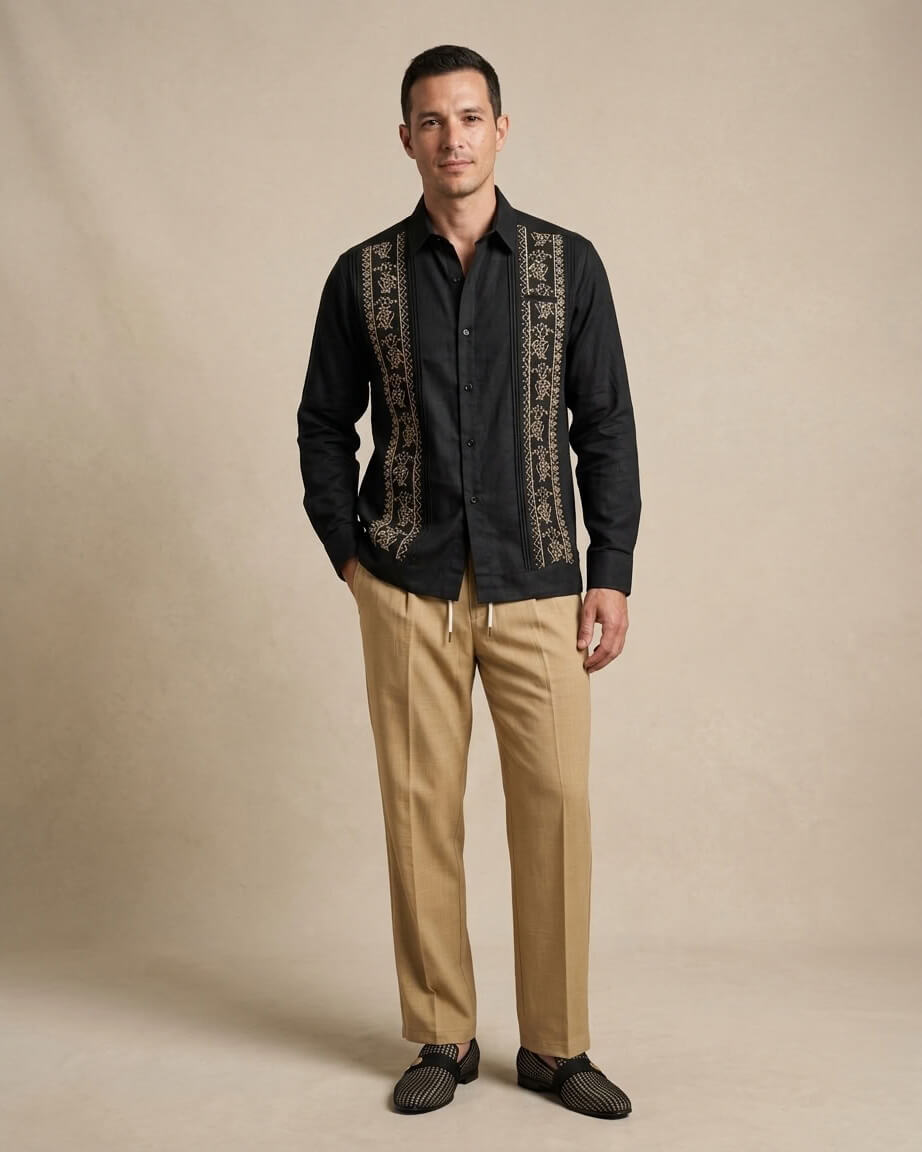 Ready to Go Medium | Yucateco Noche de Oro Guayabera