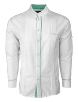 Blanco con Guingán Clásico Presidencial Guayabera