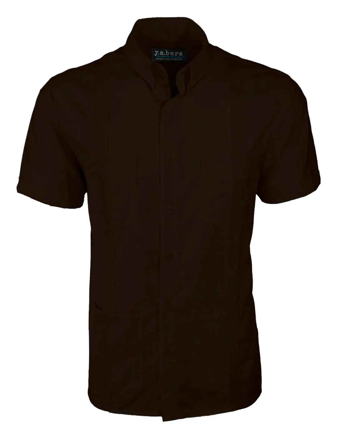 Chocolate Brown Four Pocket Traditional Guayabera