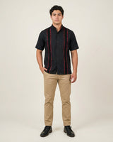 Midnight Azteca Zarape Guayabera