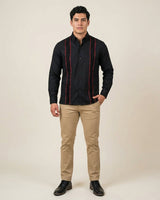 Midnight Azteca Zarape Guayabera