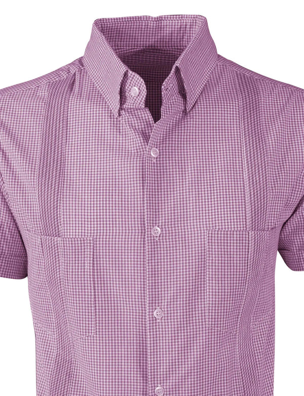 Guingán Clásico Rose Pink Guayabera