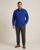 Ready to Go XXL | Royal Blue Four Pocket Long Sleeve Guayabera - Y.A.Bera Clothing  - Modern Guayabera Shirts for Men - Handmade in Yucatan