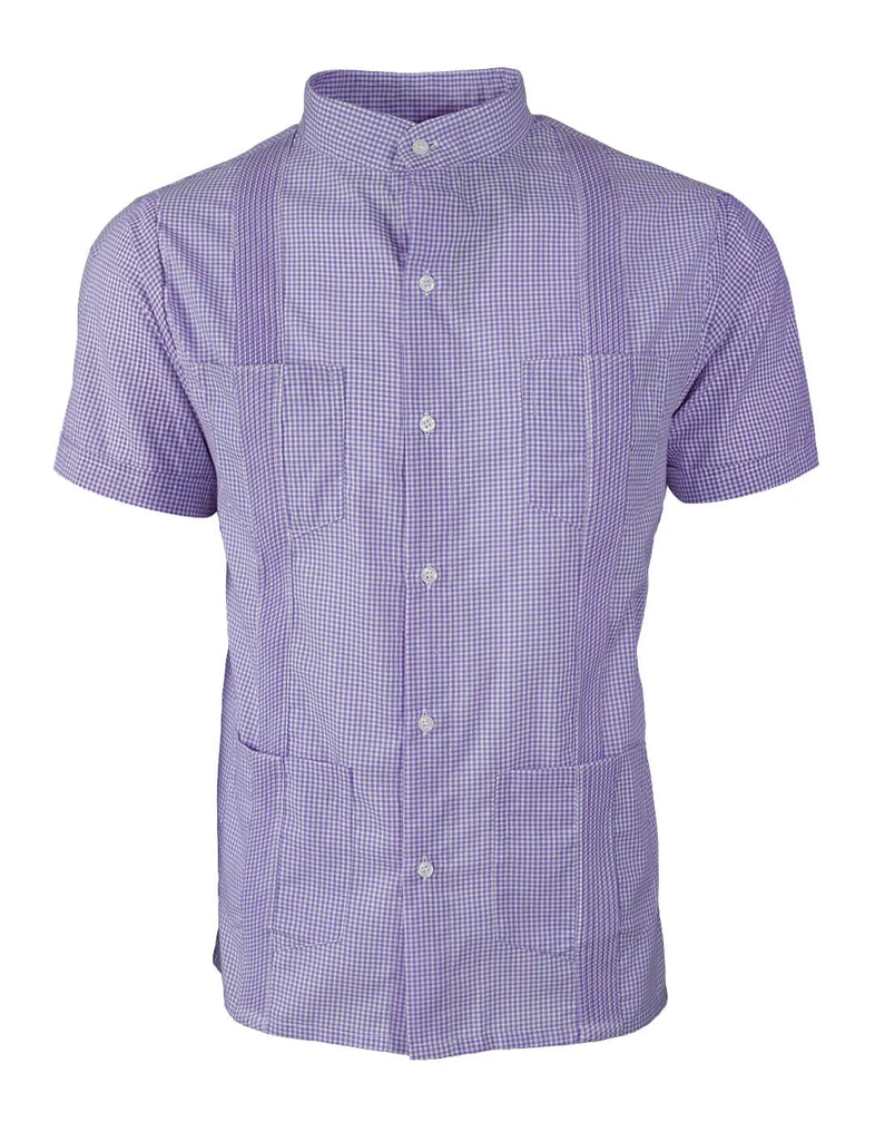 Guingán Clásico Lavender Guayabera
