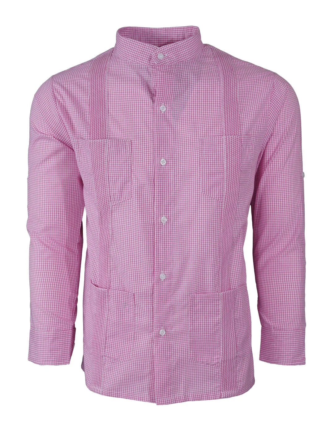 Guingán Clásico Rose Pink Guayabera