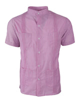Guingán Clásico Rose Pink Guayabera