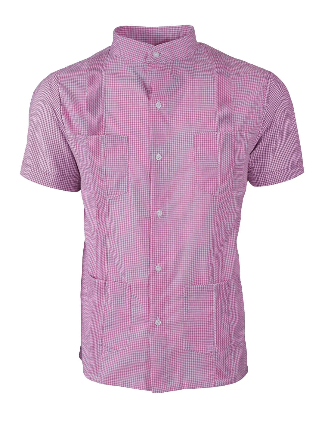Guingán Clásico Rose Pink Guayabera