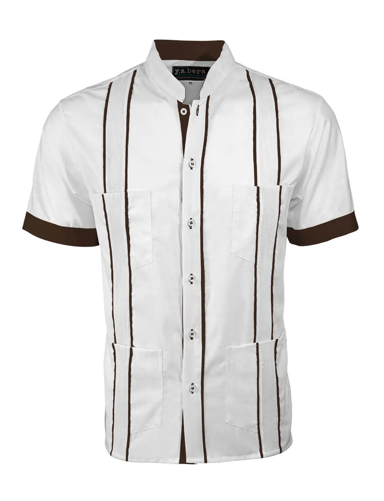 Couture Blanco Delicado Mau Four Pocket Guayabera