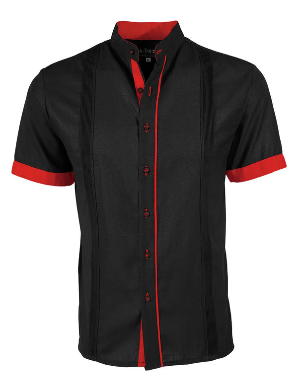 Couture Black Clásico Mandarin Presidencial Guayabera