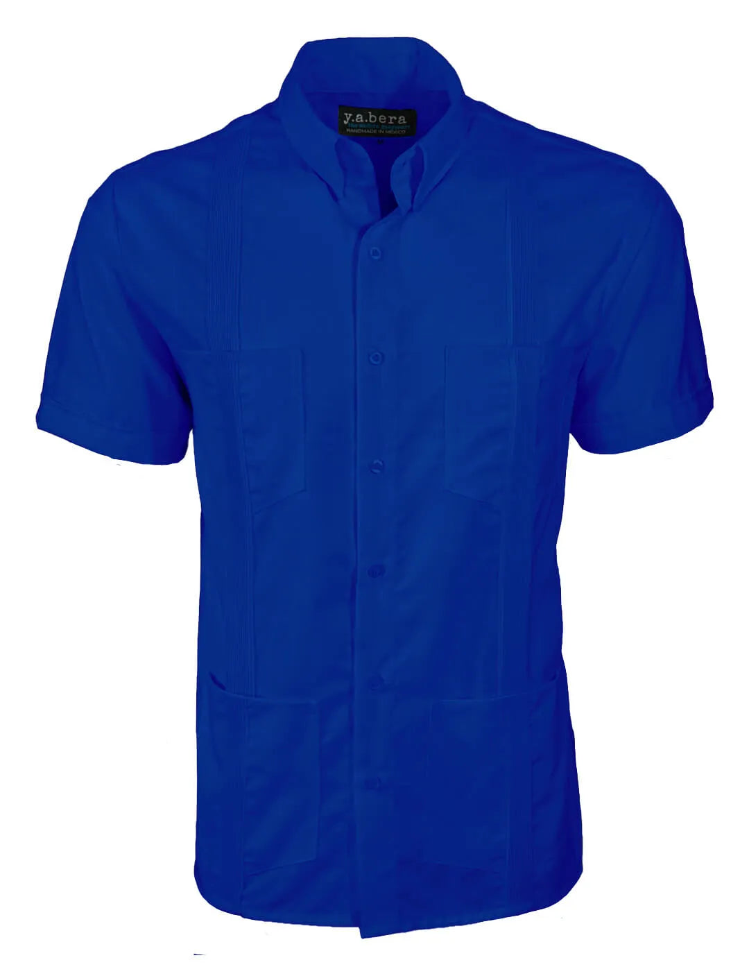 Royal Blue Four Pocket Traditional Guayabera