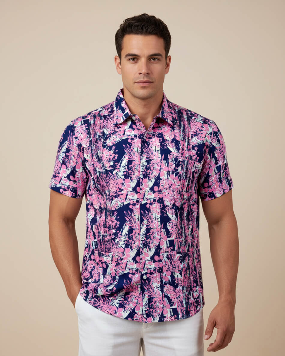 Azure Cabana Oasis Guayabera