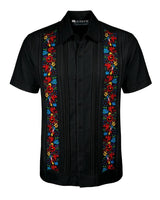 Yucateco Midnight Maya Flor Guayabera
