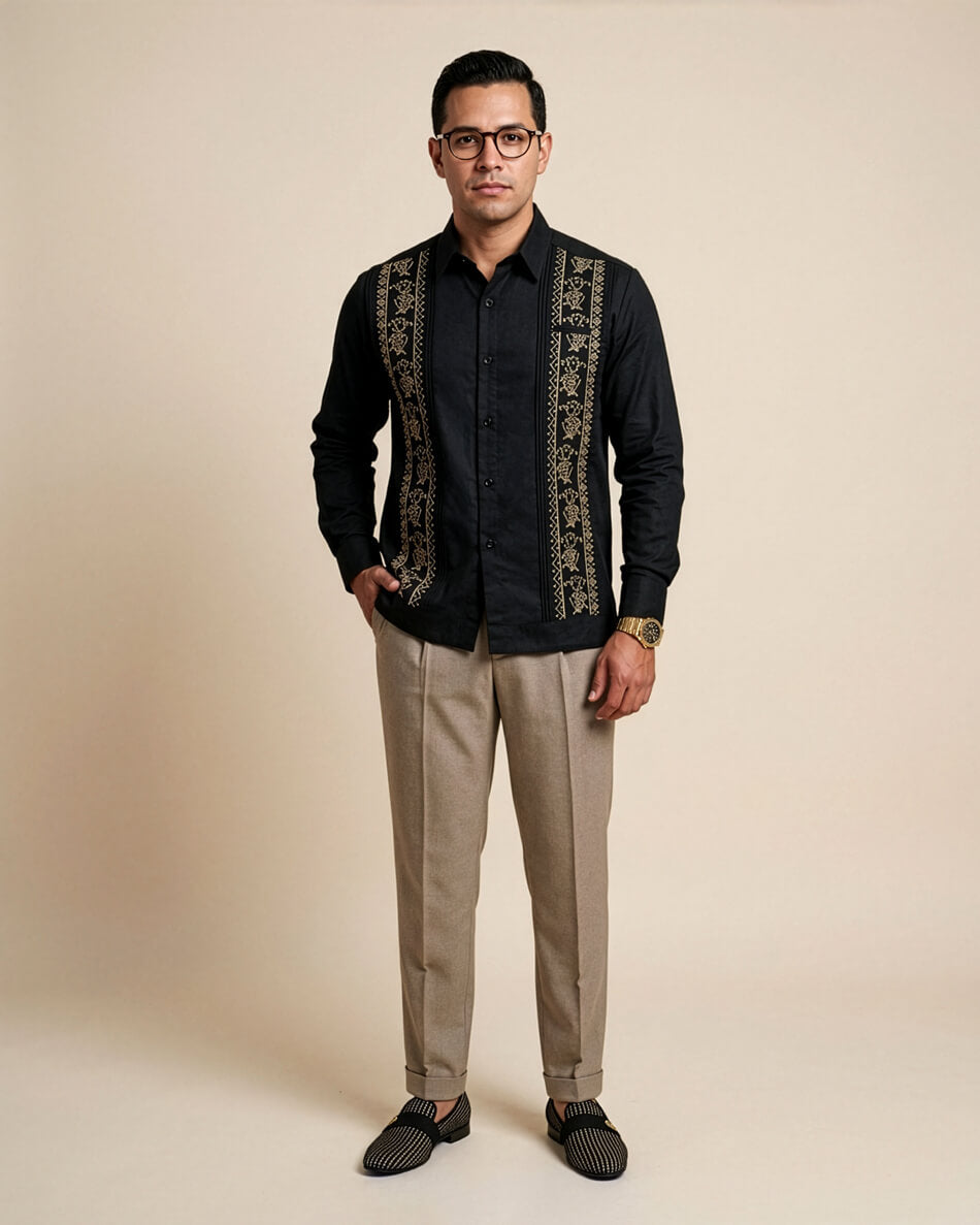 Yucateco Noche de Oro Guayabera