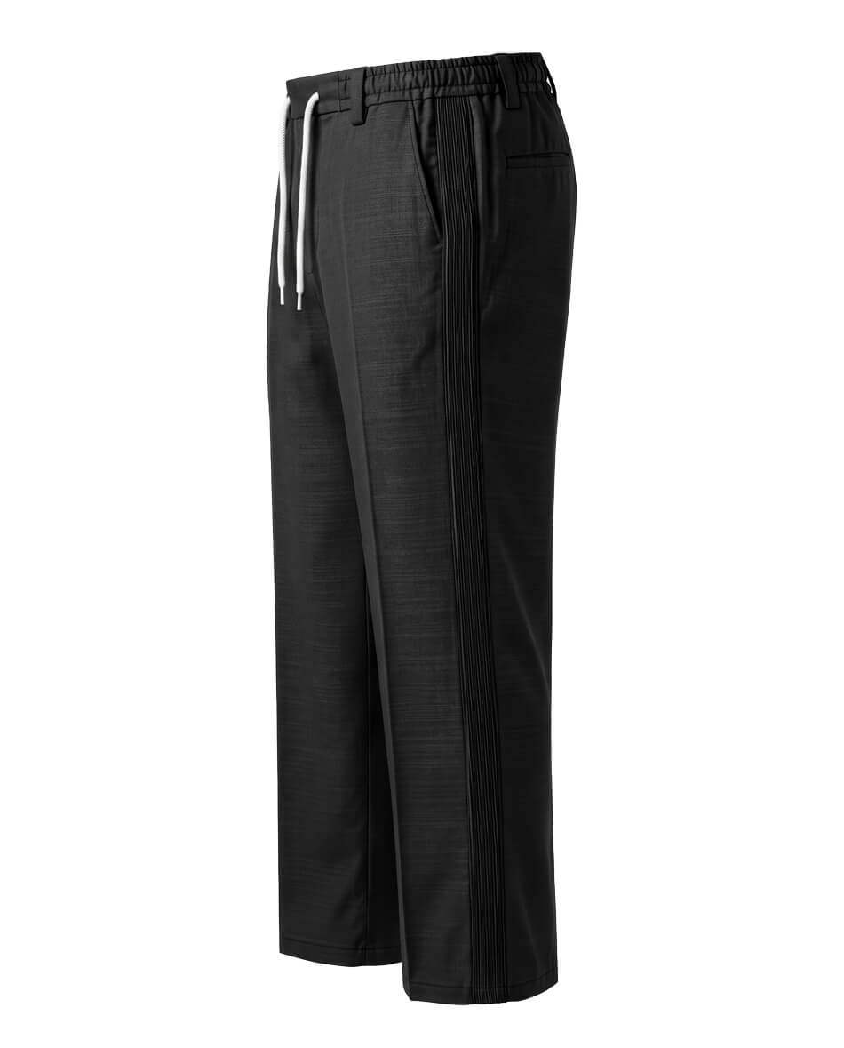 Black Pin-Tuck Linen Trousers