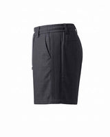 Charcoal Grey Pin-Tuck Linen Shorts