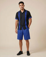 Ready to Go Medium | Couture Black & Blue Presidencial Guayabera