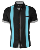 Couture Black Biscayne Teal Guayabera
