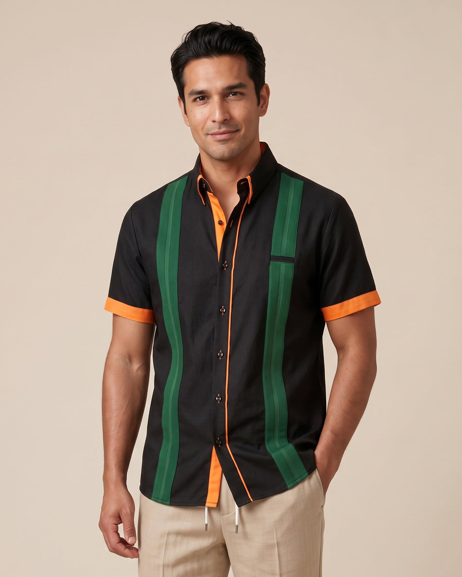 Couture Black Everglades Guayabera