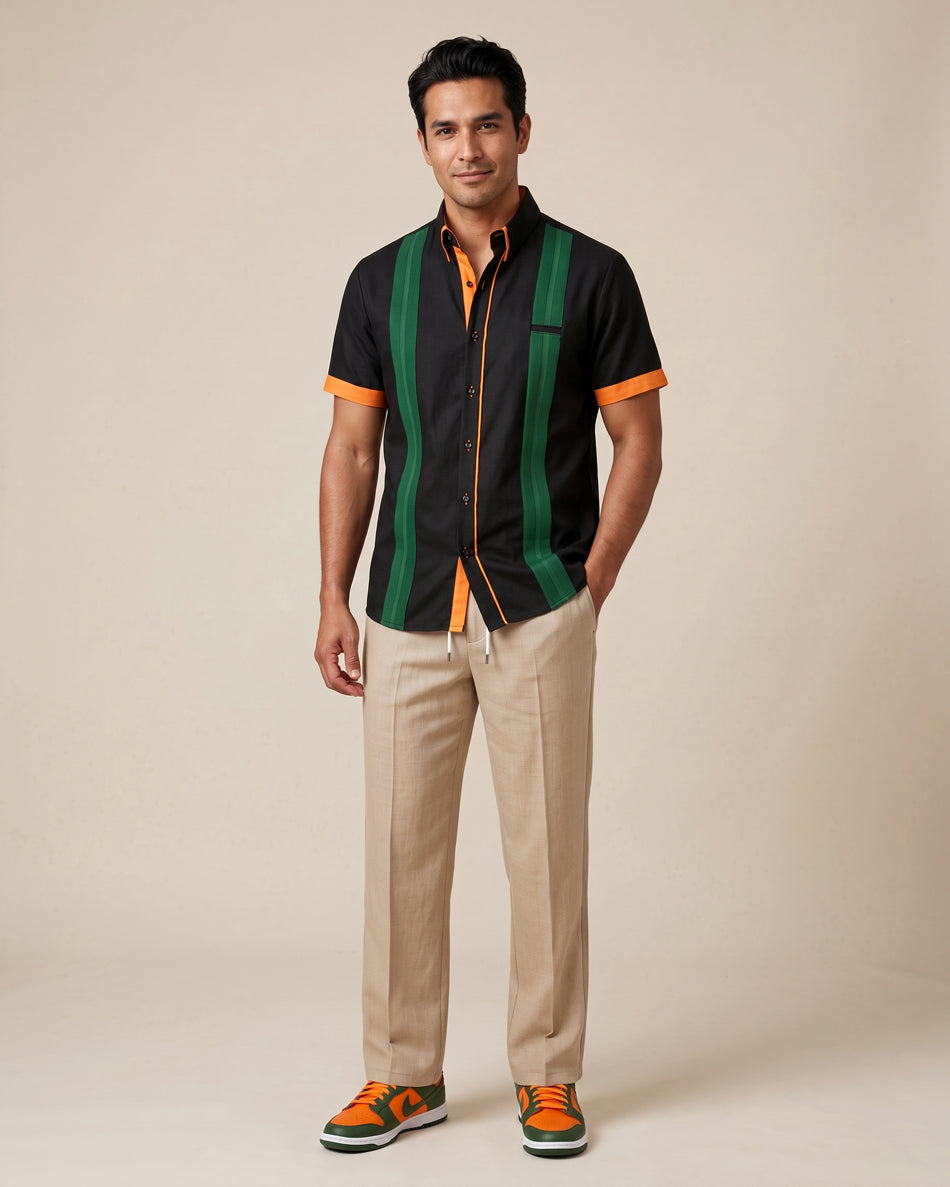 Couture Black Everglades Guayabera