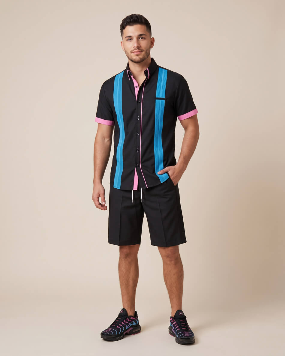Couture Black Noir Neón Guayabera
