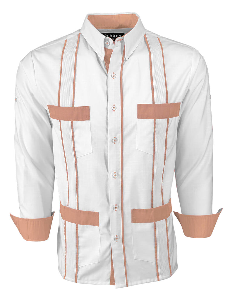 Couture Blanco Delicado Four Pocket Guayabera – Y.A.Bera Clothing