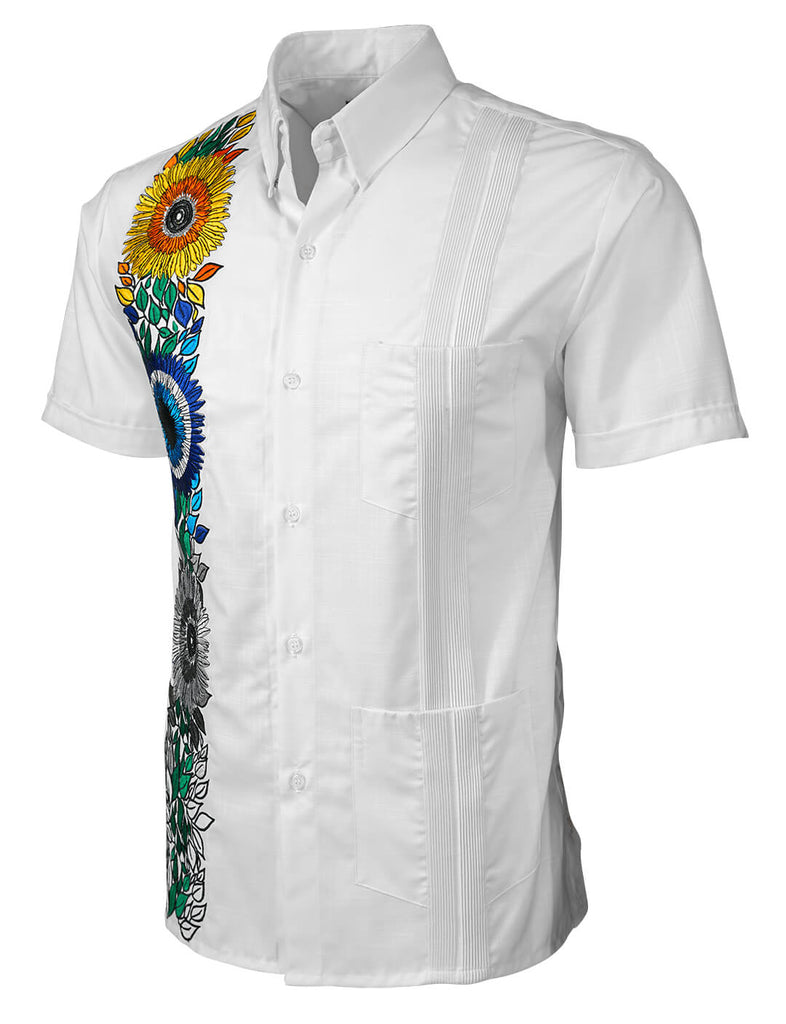  Baseball Mom Men's Shirts Casual Cuban Guayabera