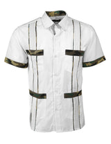 Ready to Go Medium | Blanco Camuflaje Short Sleeve Guayabera - Y.A.Bera Clothing  - Modern Guayabera Shirts for Men - Handmade in Yucatan