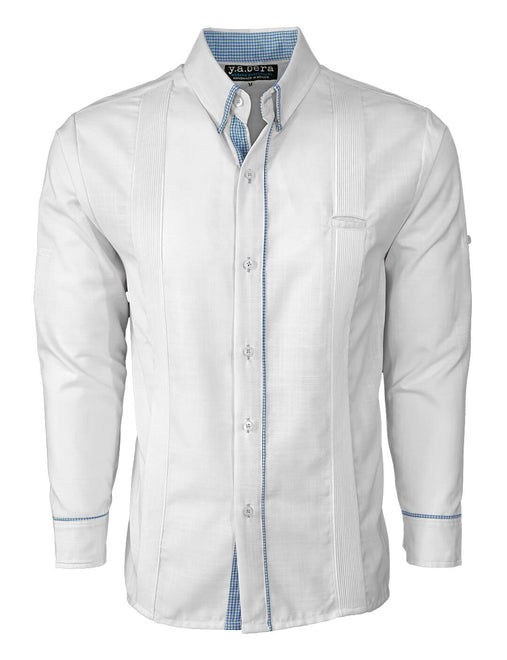 Blanco con Guingán Clásico Presidencial Guayabera