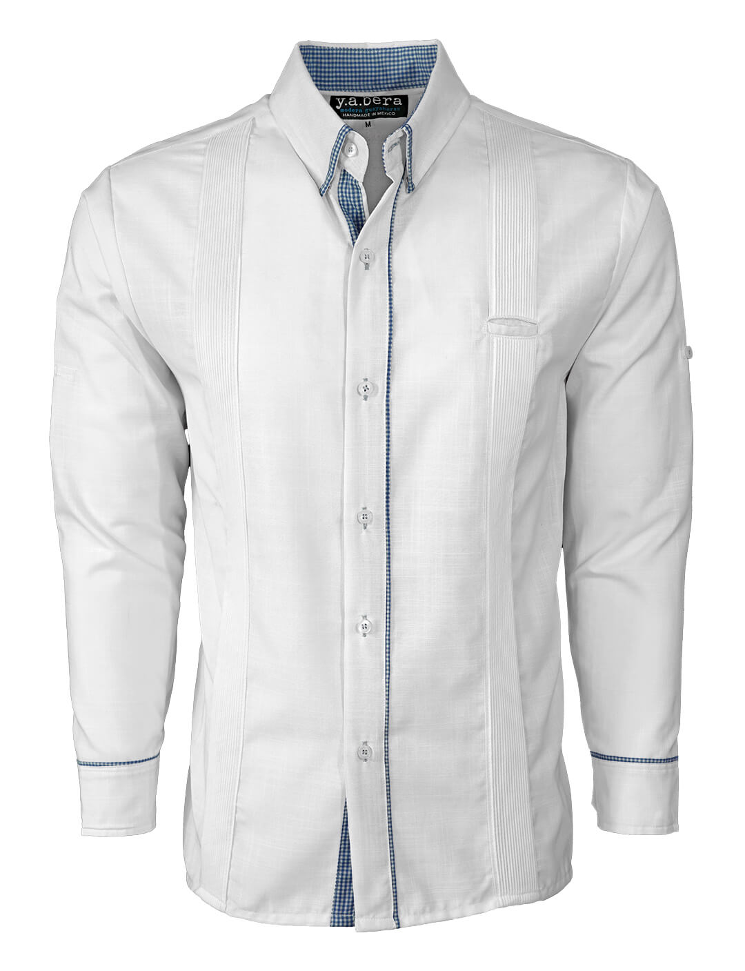 Blanco con Guingán Clásico Presidencial Guayabera