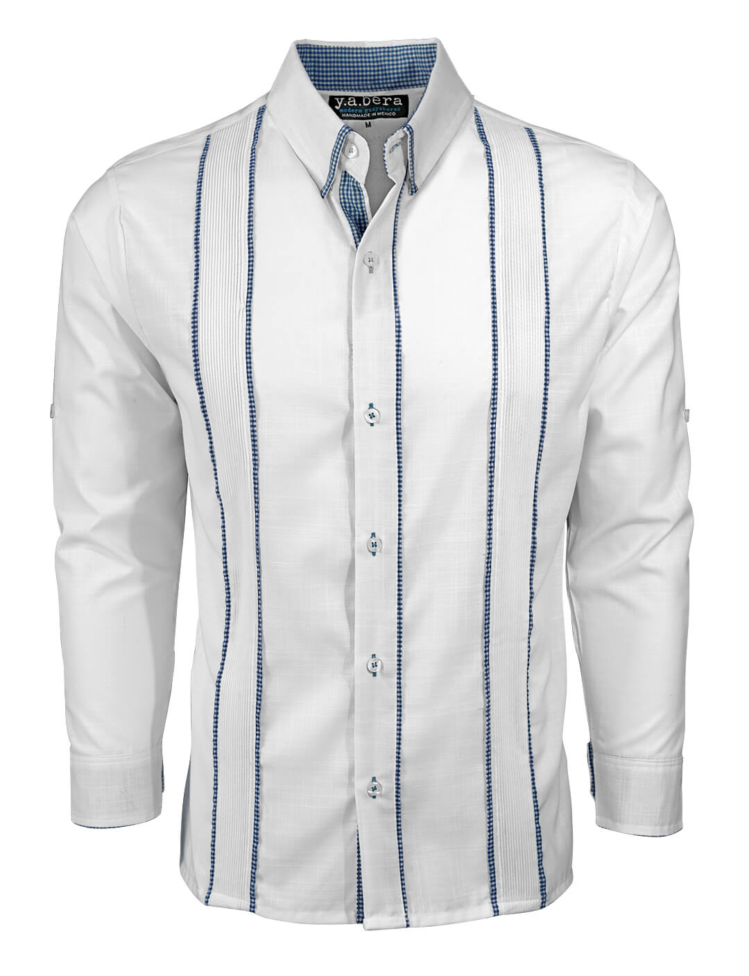 Blanco con Guingán Delicado Presidencial Guayabera