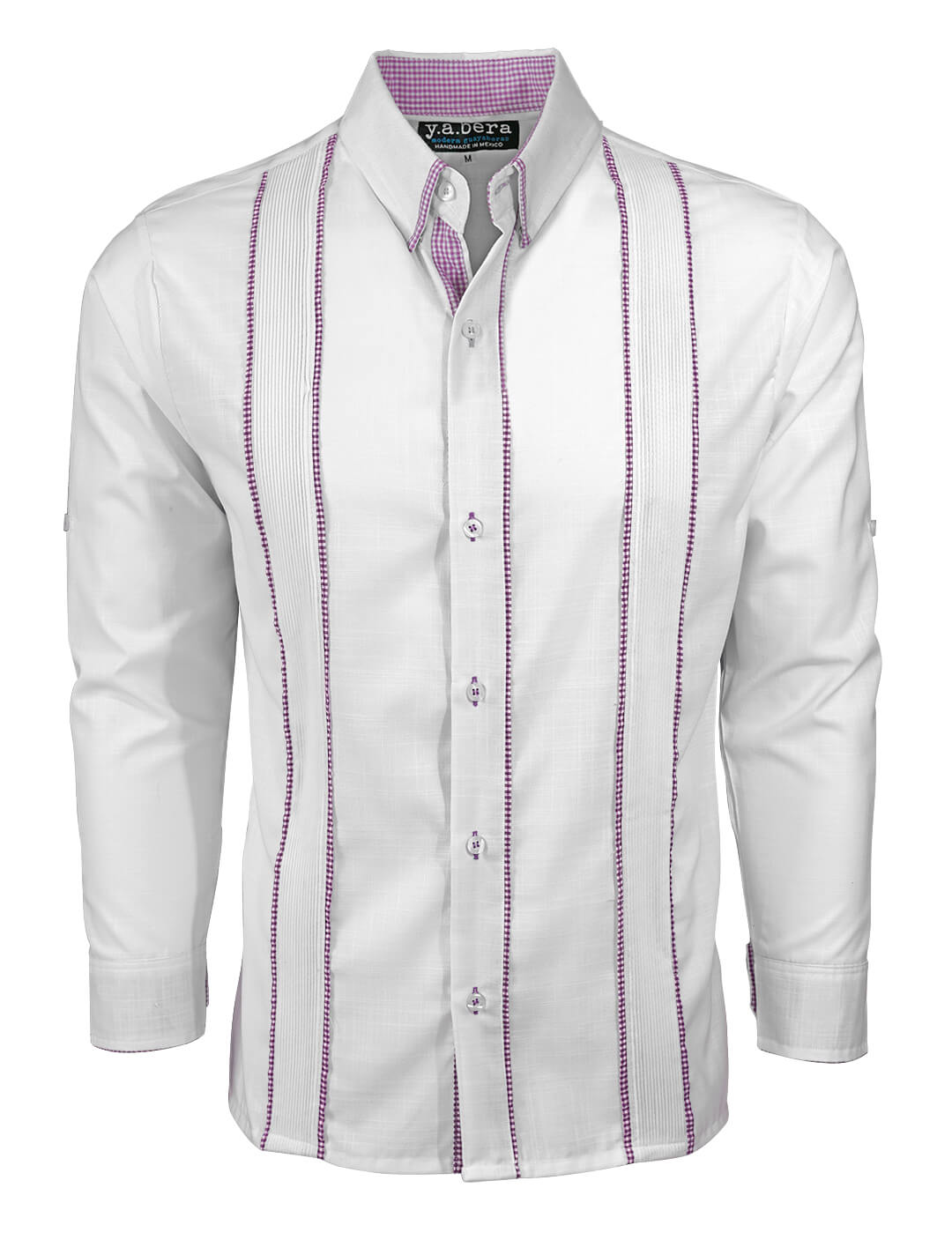 Blanco con Guingán Delicado Presidencial Guayabera