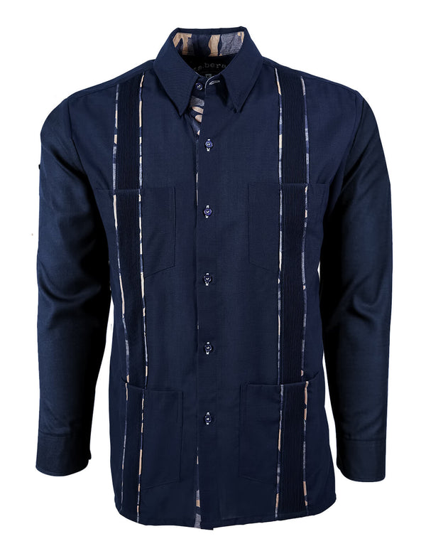 Navy Nightfall Commander Guayabera