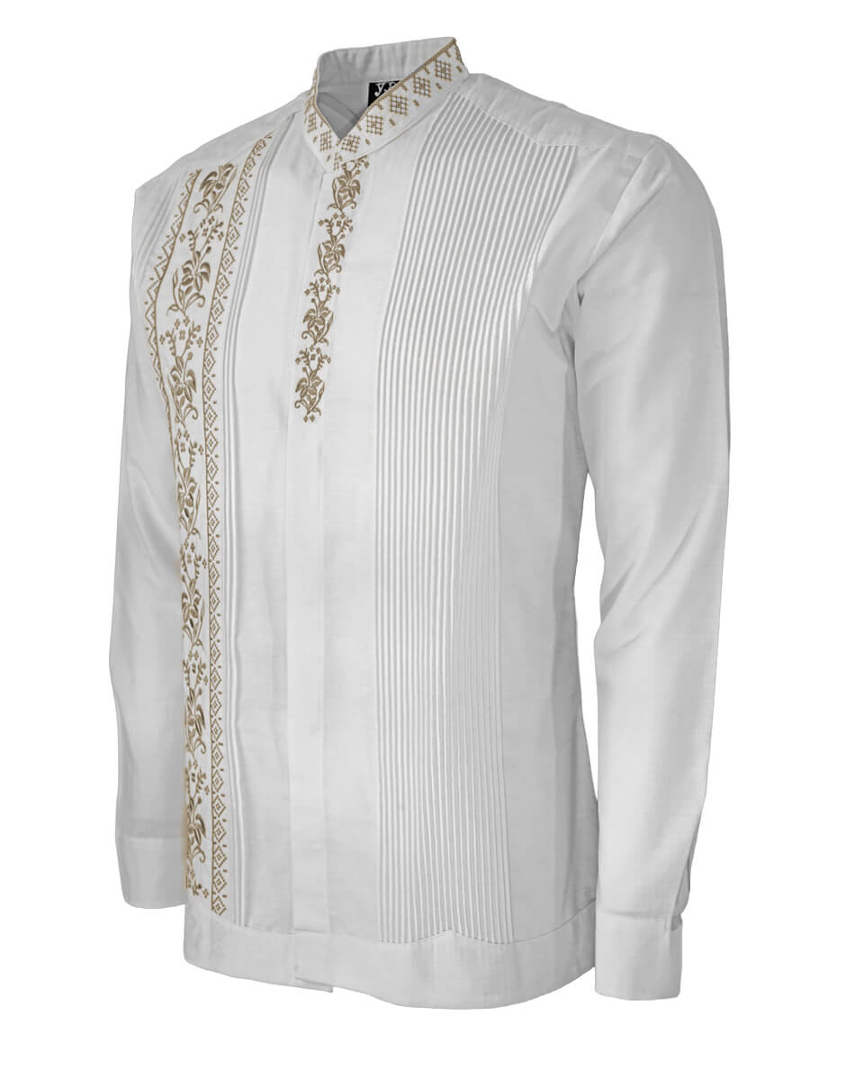 Yucateco Flores Oro Imperial Guayabera