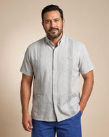 Ready to Go XXL | Ash Grey Terra Short Sleeve Guayabera