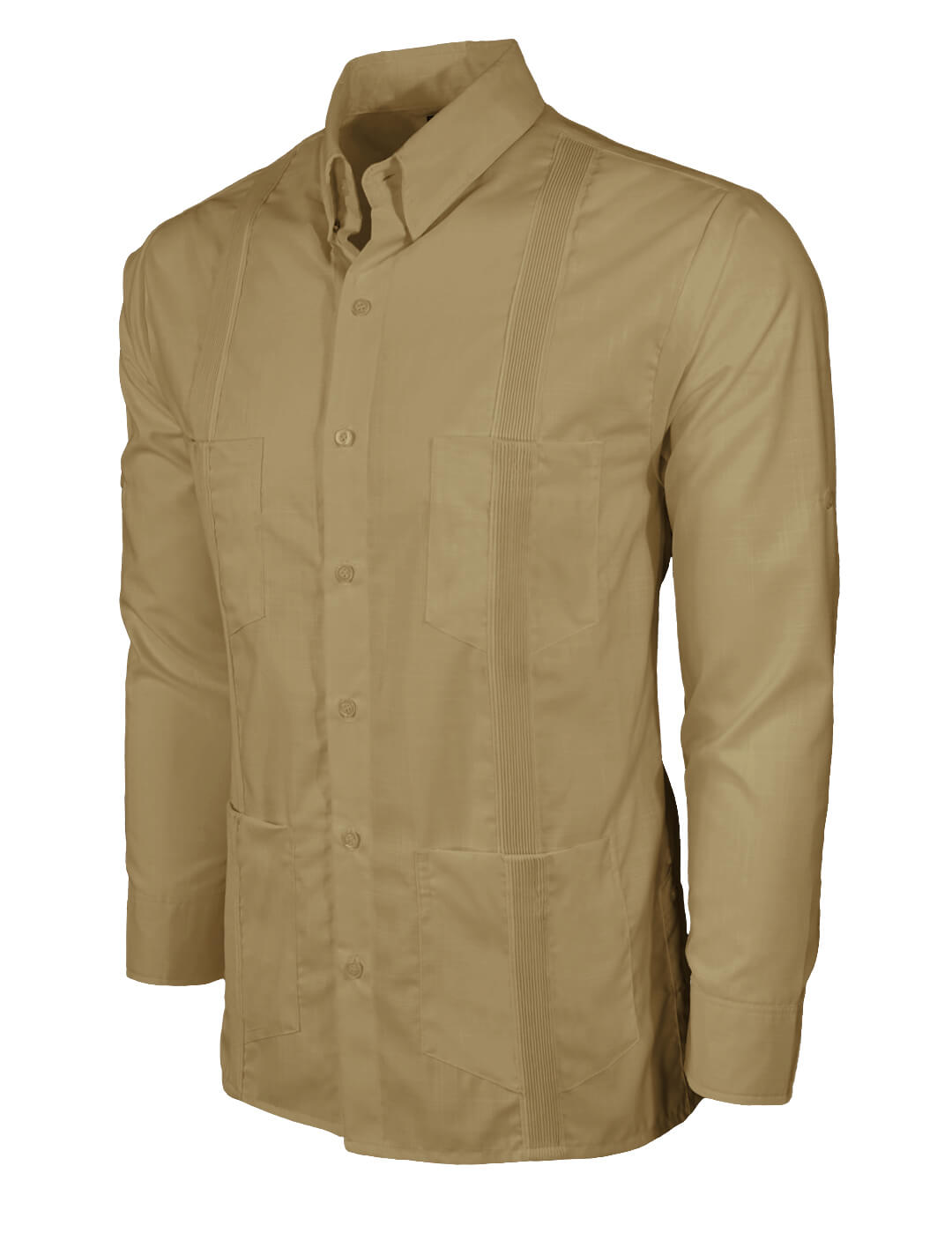 Jungle Khaki Four Pocket Traditional Guayabera