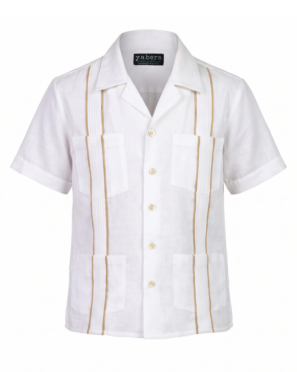 Toddler Kids 4T Essentials White con Khaki Guayabera