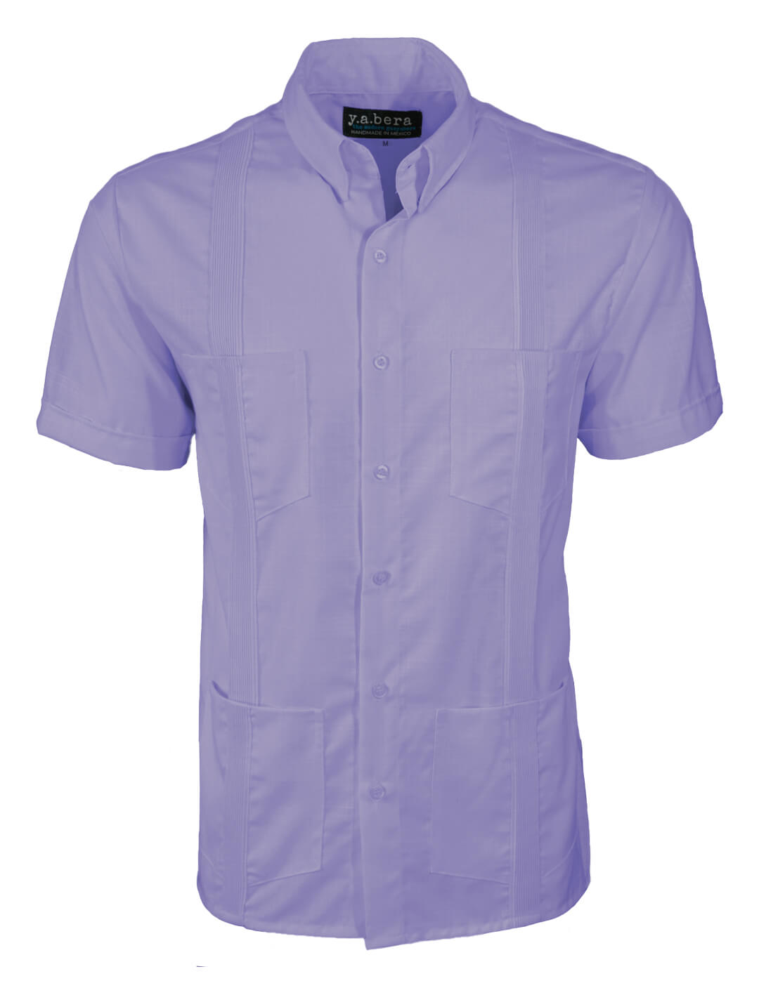 Lavender Purple Four Pocket Traditional Guayabera