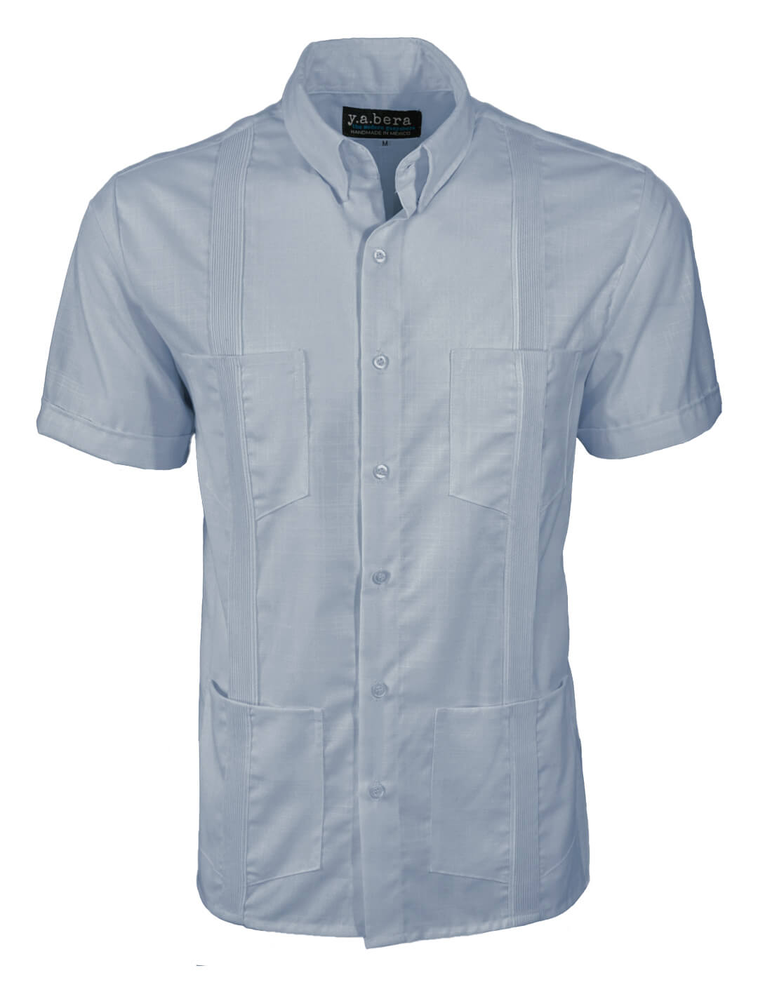 Light Grey Four Pocket Traditional Guayabera