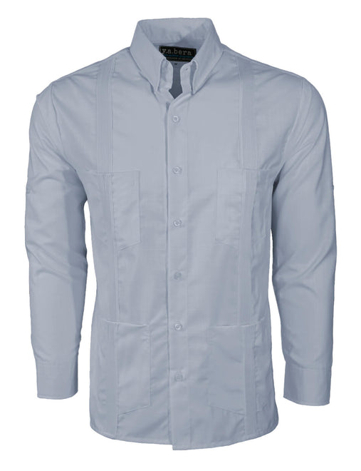 Light Grey Four Pocket Traditional Guayabera