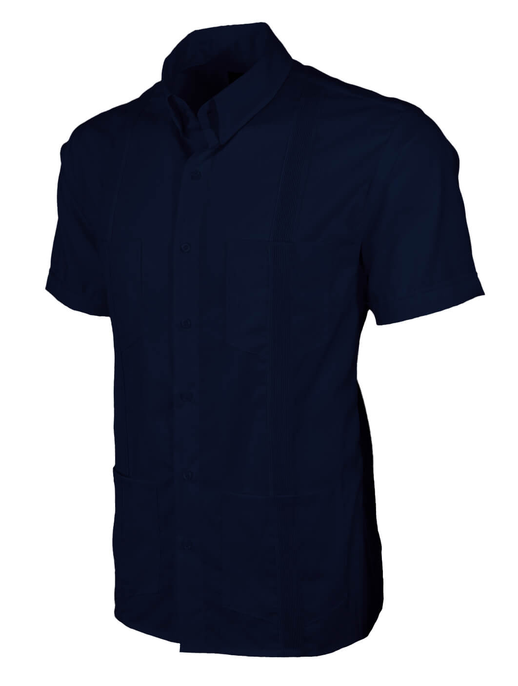 Navy Blue Four Pocket Traditional Guayabera