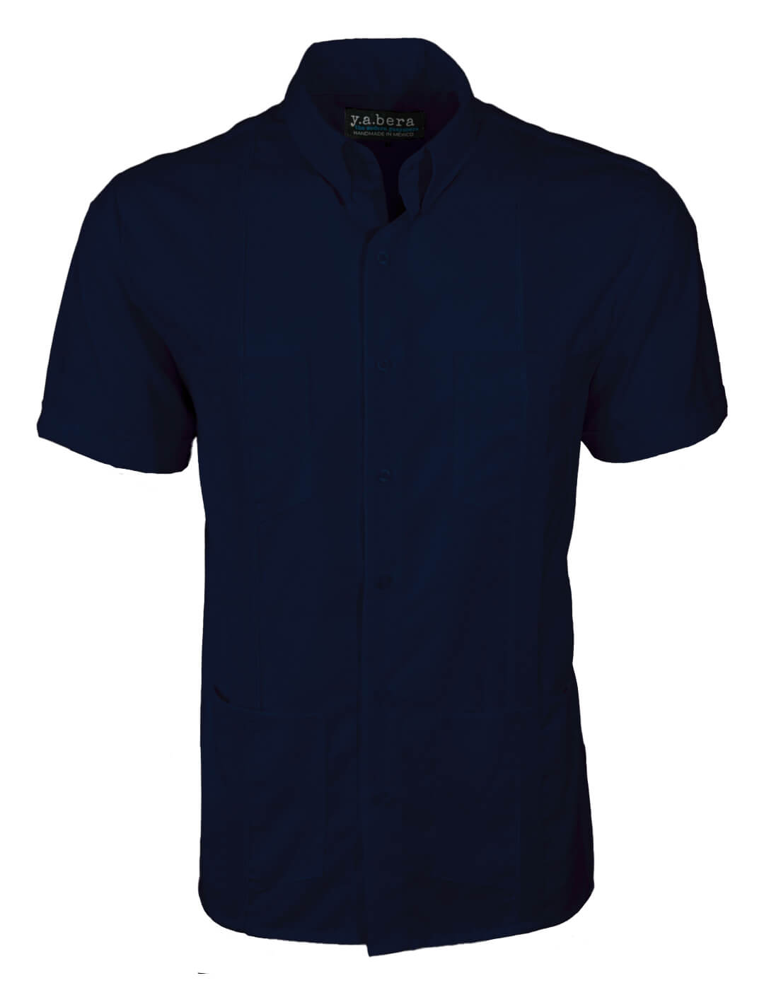 Navy Blue Four Pocket Traditional Guayabera