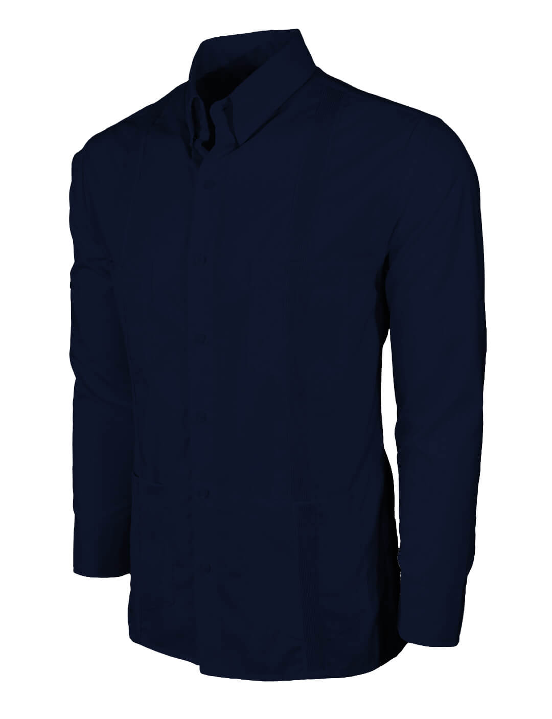 Navy Blue Four Pocket Traditional Guayabera