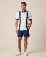 Ready to Go Medium | Oceanside Escape Short Sleeve Guayabera