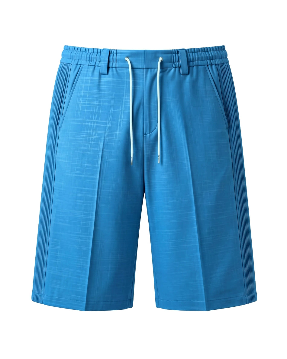Turqueza Pin-Tuck Linen Shorts