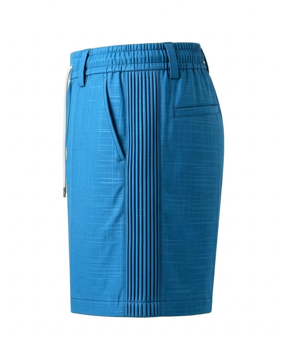 Turqueza Pin-Tuck Linen Shorts