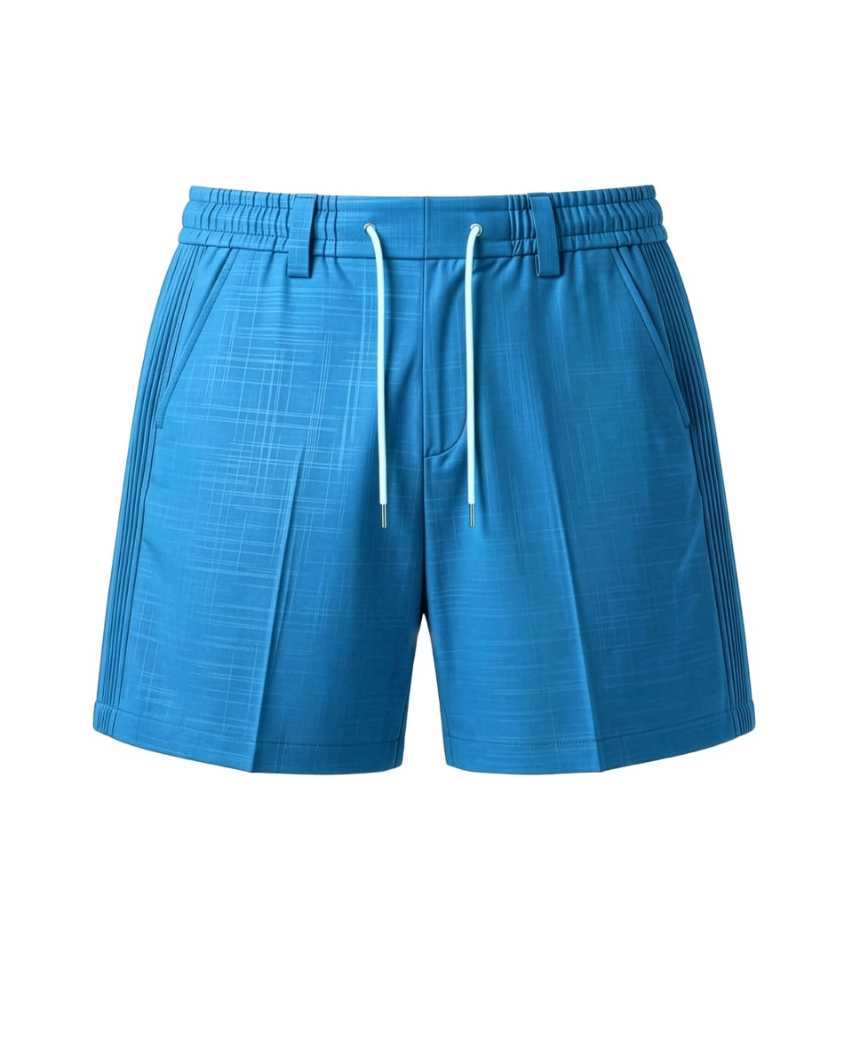 Turqueza Pin-Tuck Linen Shorts