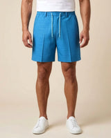 Turqueza Pin-Tuck Linen Shorts